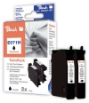 313339 - Peach Doppelpack schwarz kompatibel zu T0711XL bk*2, C13T07114011 Epson