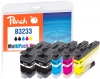Peach Multi Pack Plus with chip, compatible with  Brother LC-3233