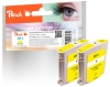 318779 - Peach Doppelpack Tintenpatronen gelb kompatibel zu No. 11 y*2, C4838A*2 HP
