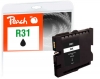 320498 - Peach Tintenpatrone schwarz kompatibel zu GC31K, 405688 Ricoh